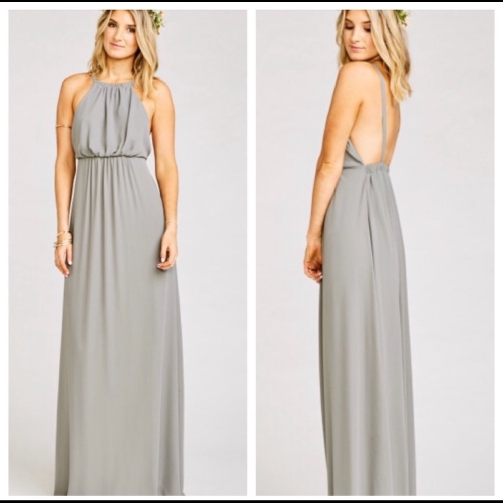 NWT SMYM Amanda Maxi Dress - Soft Charcoal Crisp